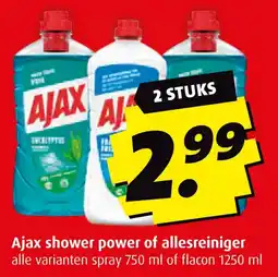 Boni Ajax shower power of allesreiniger aanbieding