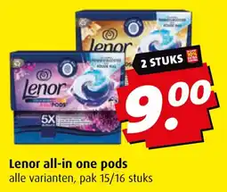 Boni Lenor all in one pods aanbieding