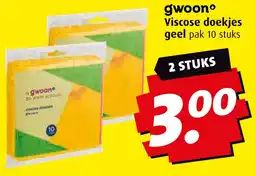 Boni G'woon Viscose doekjes geel aanbieding