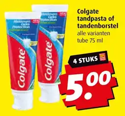 Boni Colgate tandpasta of tandenborstel aanbieding