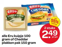 Spar Eru kuipje of Cheddar plakken aanbieding