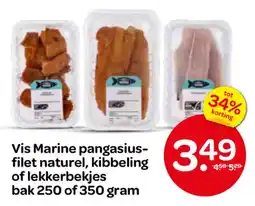 Spar Vis Marine pangasiusfilet naturel, kibbeling of lekkerbekjes aanbieding