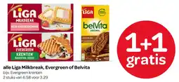 Spar Liga Milkbreak, Evergreen of Belvita aanbieding