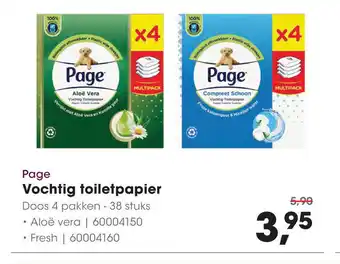 HANOS Page Vochtig toiletpapier 38 stuks aanbieding