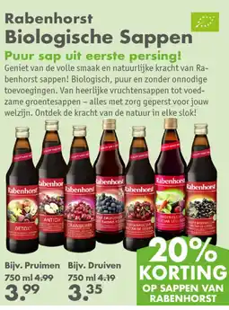 Gezond & Wel Rabenhorst Biologische Sappen aanbieding