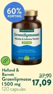 Holland & Barrett Groenlipmossel 500 mg aanbieding