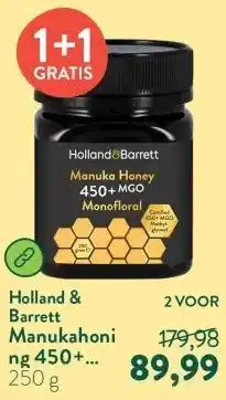 Holland & Barrett Manukahoning 450+ MGO Monofloraal aanbieding