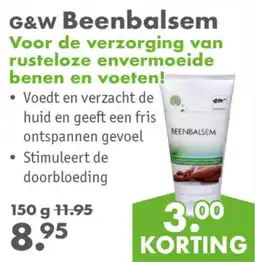 Gezond & Wel G&W Beenbalsem aanbieding