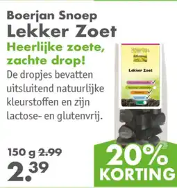 Gezond & Wel Boerjan Snoep Lekker Zoet aanbieding