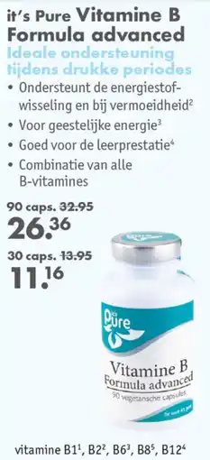 Gezond & Wel it's Pure Vitamine B Formula advanced aanbieding