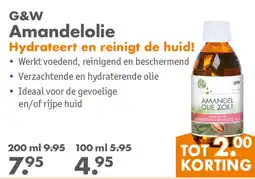 Gezond & Wel G&W Amandelolie aanbieding