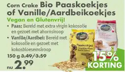 Gezond & Wel Corn Crake Bio Paaskoekjes of Vanille/Aardbeikoekjes aanbieding