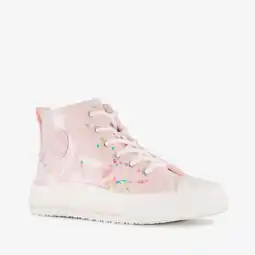 Scapino Blue Box hoge meisjes sneakers roze met hartjes aanbieding