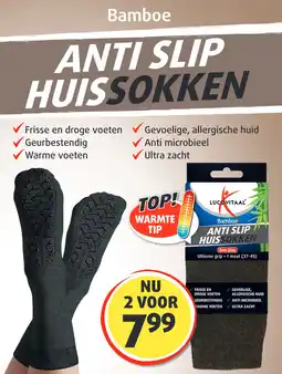 Lucovitaal ANTI SLIP HUISSOKKEN aanbieding