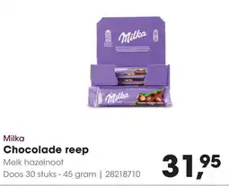 HANOS Milka Chocolade reep aanbieding