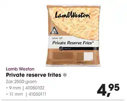 HANOS Lamb Weston Private reserve frites aanbieding