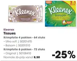 HANOS Kleenex Tissues aanbieding