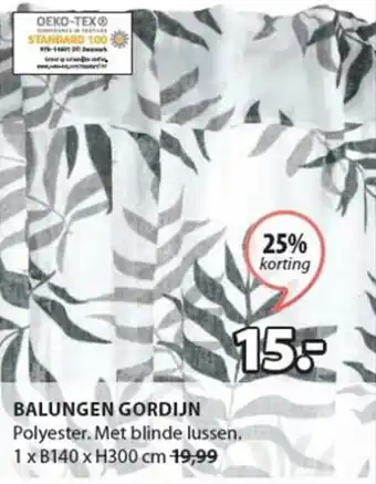 Jysk Gordijn Balungen aanbieding