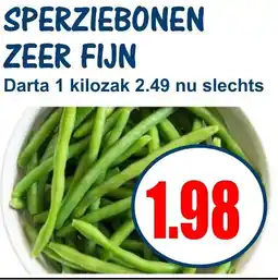 Vrieskoop Sperziebonen zeer fijn aanbieding