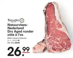 Sligro Natuurvlees Nederland Dry Aged runder côte à l'os aanbieding