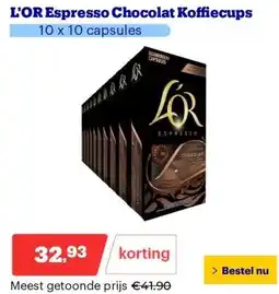 Bol.com L'OR Espresso Chocolat Koffiecups aanbieding