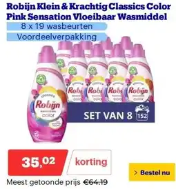 Bol.com Robijn Klein & Krachtig Classics Color Pink Sensation Vloeibaar Wasmiddel aanbieding