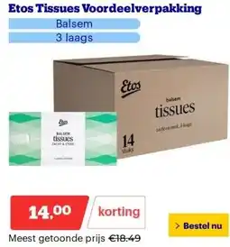 Bol.com Etos Tissues Voordeelverpakking aanbieding