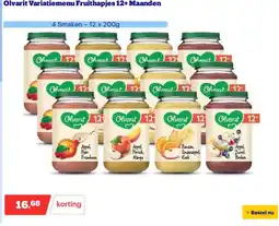 Bol.com Olvarit Variatiemenu Fruithapjes 12+ Maanden aanbieding