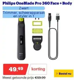 Bol.com Philips OneBlade Pro 360 Face + Body aanbieding