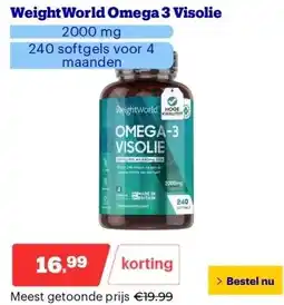 Bol.com WeightWorld Omega 3 Visolie aanbieding