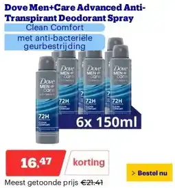 Bol.com Dove Men+Care Advanced Anti-Transpirant Deodorant Spray aanbieding