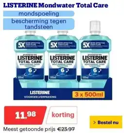 Bol.com LISTERINE Mondwater Total Care aanbieding