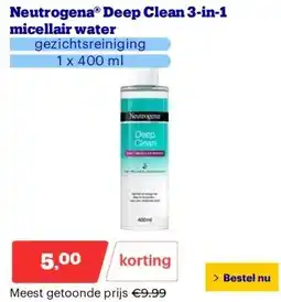 Bol.com Neutrogena® Deep Clean 3-in-1 micellair water aanbieding