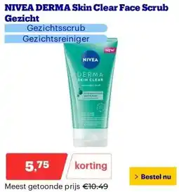 Bol.com NIVEA DERMA Skin Clear Face Scrub Gezicht aanbieding