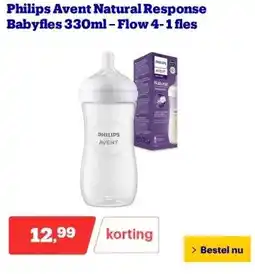 Bol.com Philips Avent Natural Response Babyfles 330ml – Flow 4- 1 fles aanbieding