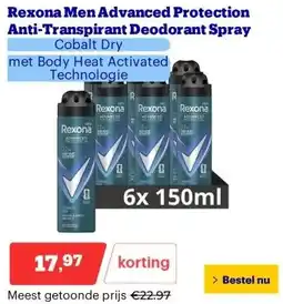 Bol.com Rexona Men Advanced Protection Anti-Transpirant Deodorant Spray aanbieding