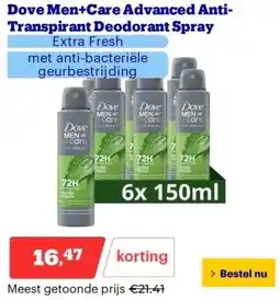 Bol.com Dove Men+Care Advanced Anti-Transpirant Deodorant Spray aanbieding