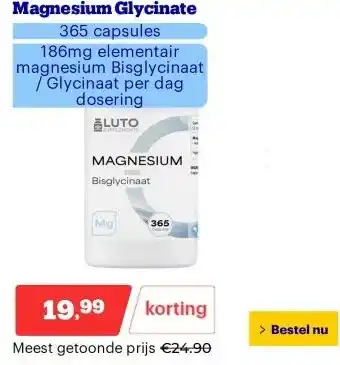 Bol.com Magnesium Glycinate aanbieding