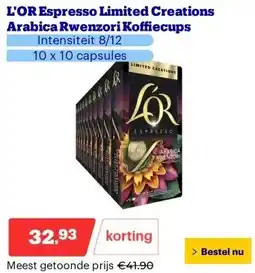 Bol.com L'OR Espresso Limited Creations Arabica Rwenzori Koffiecups aanbieding