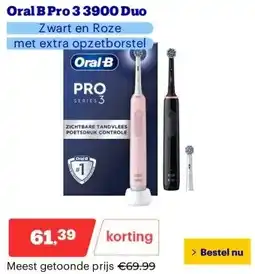 Bol.com Oral B Pro 3 3900 Duo aanbieding