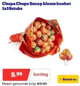 Bol.com Chupa Chups Snoep bloem boeket 1x19stuks aanbieding