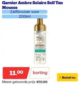 Bol.com Garnier Ambre Solaire Self Tan Mousse aanbieding