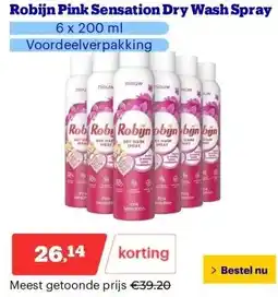 Bol.com Robijn Pink Sensation Dry Wash Spray aanbieding