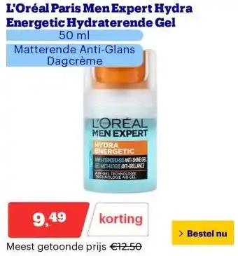 Bol.com L'Oréal Paris Men Expert Hydra Energetic Hydraterende Gel aanbieding