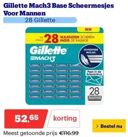 Bol.com Gillette Mach3 Base Scheermesjes Voor Mannen aanbieding