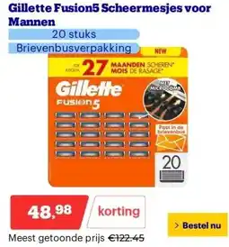 Bol.com Gillette Fusion5 Scheermesjes voor Mannen aanbieding