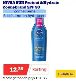 Bol.com NIVEA SUN Protect & Hydrate Zonnebrand SPF 50 aanbieding