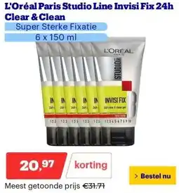 Bol.com L'Oréal Paris Studio Line Invisi Fix 24h Clear & Clean aanbieding