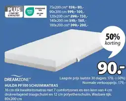 Jysk HULDA PF100 SCHUIMMATRAS aanbieding