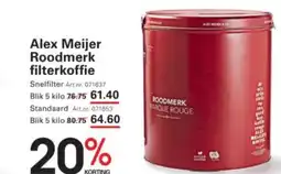 Sligro Alex Meijer Roodmerk filterkoffie aanbieding